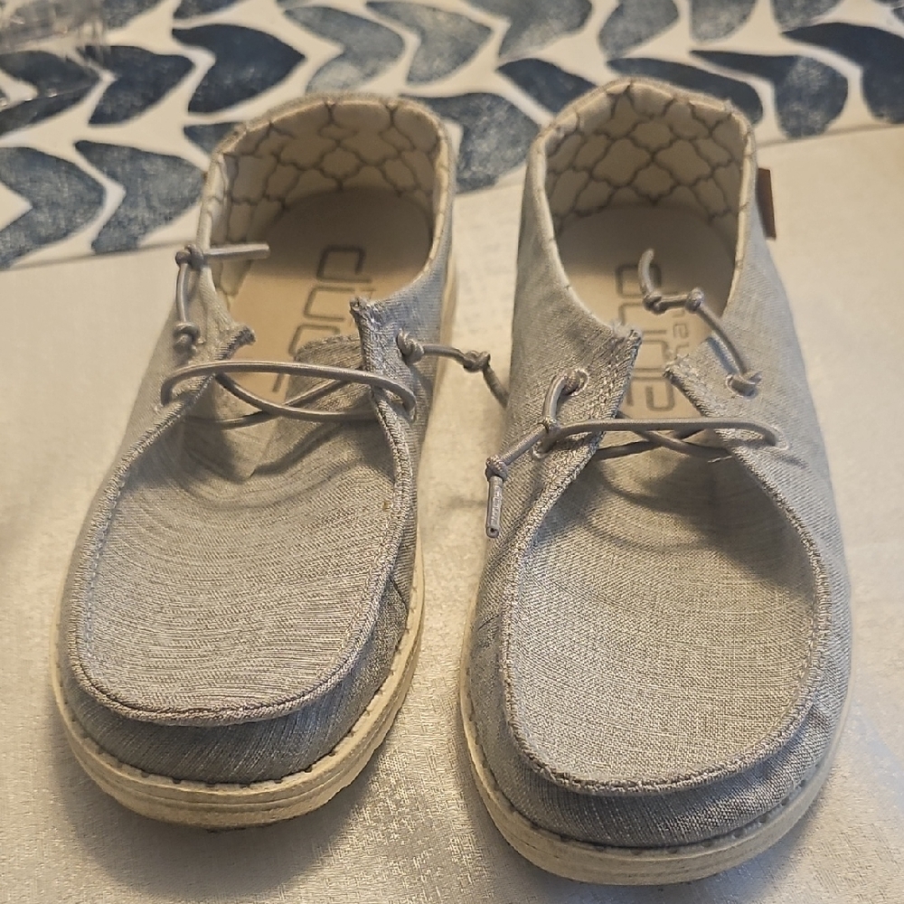 Hey Dude Kids Light Gray Slip-On Loafers